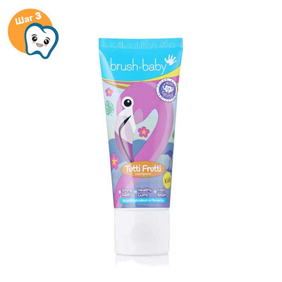 Детская зубная паста Brush-Baby TuttiFrutti мультифрукт, 3+ лет