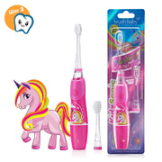Звуковая электрическая зубная щетка Brush-Baby KidzSonic Единорог от 3 лет