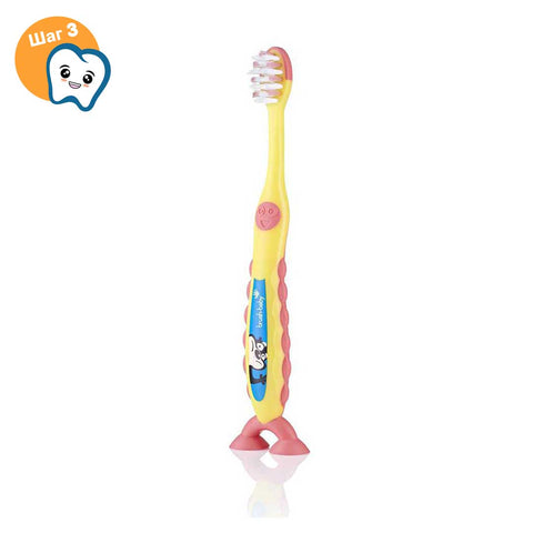 Brush-Baby FlossBrush NEW зубная щётка, 3-6 лет