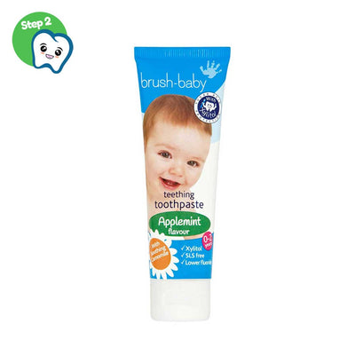 Детская зубная паста Brush-Baby Applemint яблоко-мята, 0-2 года