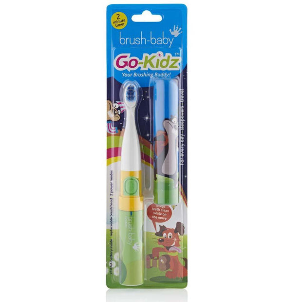 go kidz travel toothbrush childrens electric toothbrushes mikey - pack