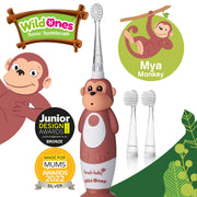 Звуковая электрическая зубная щетка Brush-Baby Sonic Обезьяна 0-10 лет